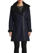 Calvin Klein Classic Faux Fur-trimmed Coat
