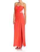 Xscape Side Cutout Embellished Gown