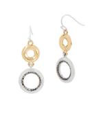 Kenneth Cole New York Glacier Two-tone Circle Drop Earrings