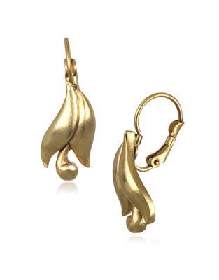 Badgley Mischka Swirl Latch Earrings
