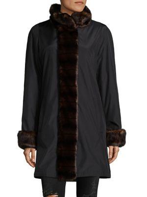 Gallery Faux Fur-trimmed Coat