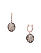 Effy Aurora 14k Rose Gold, Opal And Brown Diamond Drop Earrings, 0.8 Tcw