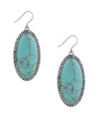 Lucky Brand Reconstituted Calcite Silvertone Drop Earrings