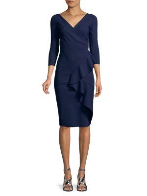Chiara Boni La Petite Robe V-neck Ruffle Dress