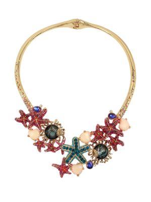 Betsey Johnson Starfish Hinged Collar Necklace