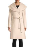 Fleurette Belted Cape-collar Loro Piana Wool Coat