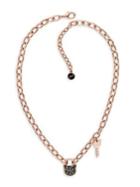 Karl Lagerfeld Paris Klassic Choupette Swarovski Crystal Lock & Key Pendant Necklace