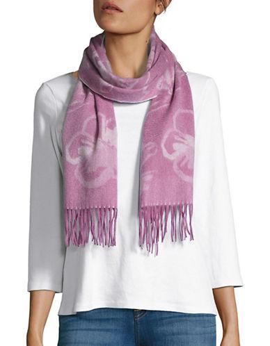 Lord & Taylor Reversible Fringed Floral Cashmere Scarf