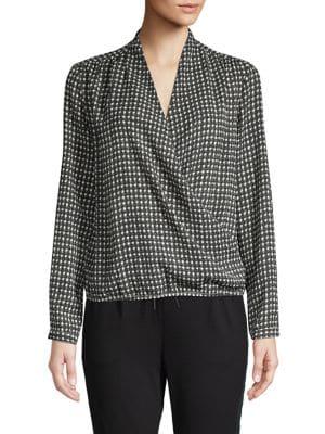 Vero Moda Printed Wrap-front Top
