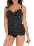 Miraclesuit Pin Point Knotted Flutter Swim Top