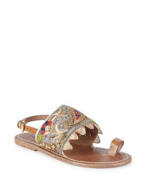 Dvlpmnt+ Cachemire Embellished Leather Sandals