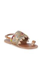 Dvlpmnt+ Cachemire Embellished Leather Sandals