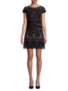 Adrianna Papell Embroidered Mini Dress