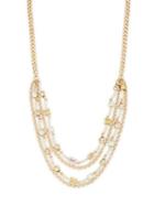 Design Lab Sterling Silver Four-row Chain Necklace