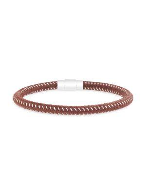 Lord & Taylor Cord Braided Stainless Steel Bracelet