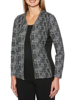 Rafaella Petite Printed Open-front Jacket