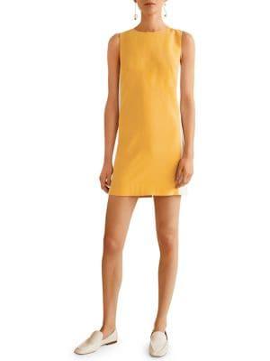 Mango Sleeveless Panel Shift Dress