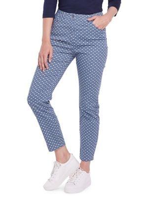 Olsen Mona Slim Crop Print Pants