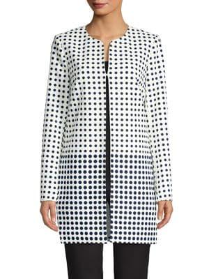 Karl Lagerfeld Paris Dot-print Topper Jacket