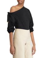 Lauren Ralph Lauren One-shoulder Tied Top