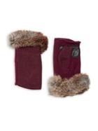 Echo Rabbit Fur Fingerless Gloves