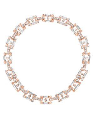 Steve Madden Rose-goldtone Square Link Necklace