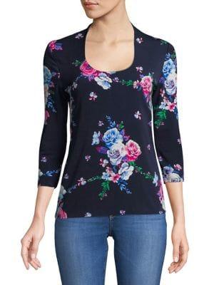Context Three-quarter Floral Blouse