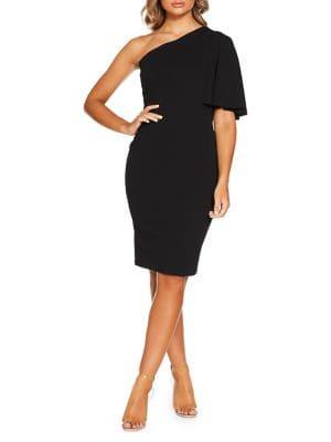Quiz One-shoulder Frill Sheath Dress