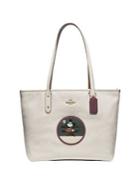Disney X Coach Minnie Mouse City Leather Tote With Patches