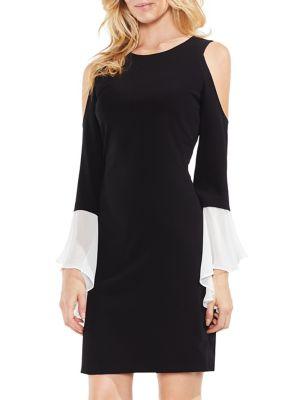 Vince Camuto Chiffon Bell-sleeve Mini Dress