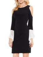 Vince Camuto Chiffon Bell-sleeve Mini Dress
