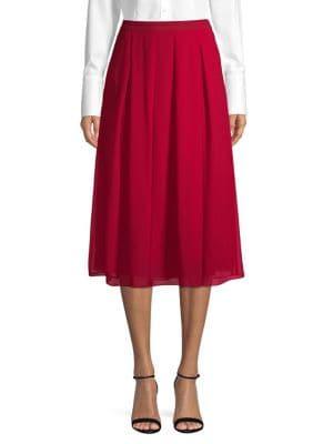 Anne Klein Pleated Midi Skirt