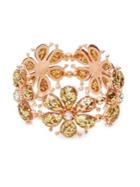 Design Lab Rose Goldtone Floral Cuff Bracelet