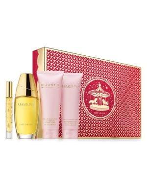 Estee Lauder Beautiful Romantic Four-piece Perfume, Body Wash & Body Lotion Set