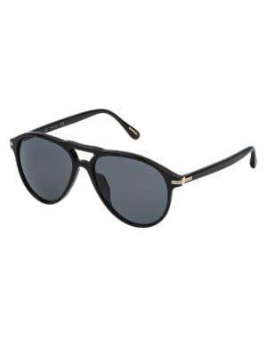 Dunhill 57mm Rounded Aviator Sunglasses