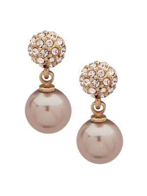 Givenchy Fireball Faux Pearl & Crystal Drop Earrings
