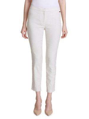 Calvin Klein Plus Gingham Printed Straight Leg Trousers