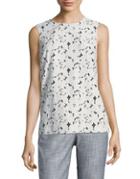 Lord Taylor Sleeveless Floral Lace Top