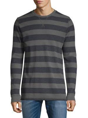 Lucky Brand Striped Slub Thermal Sweater