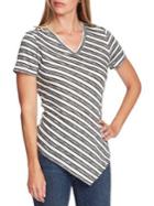 Two By Vince Camuto Highland Asymmetrical Striped Top