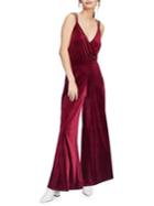 Miss Selfridge Wide-leg Velvet Jumpsuit