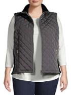 Calvin Klein Plus Quilted Full-zip Vest