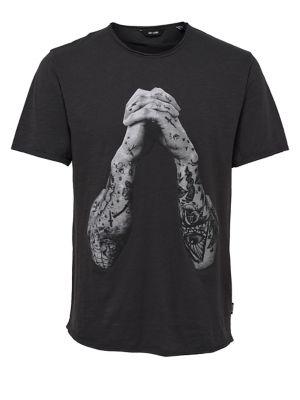 Only And Sons Tattooed Prayer Graphic Tee