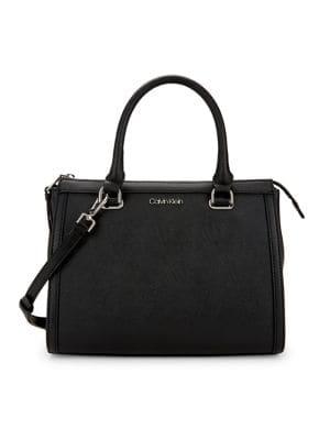 Calvin Klein Mercy Convertible Leather Satchel
