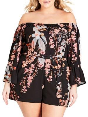 City Chic Plus Delilah Playsuit