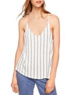 Mango Striped Strappy V-neck Top