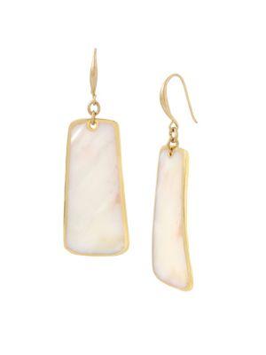 Lord Taylor Moonrise Mother-of-pearl And Crystal Drop Earrings