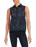 Anna Sui Eyelet Top