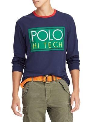 Polo Ralph Lauren Classic-fit Long-sleeve Graphic Cotton Tee