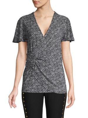 Michael Michael Kors Petite Floral Spring Twist Top